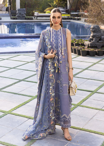 Crimson | Flow By Crimson Lawn'26 | FLORAL SERENITY-D1B