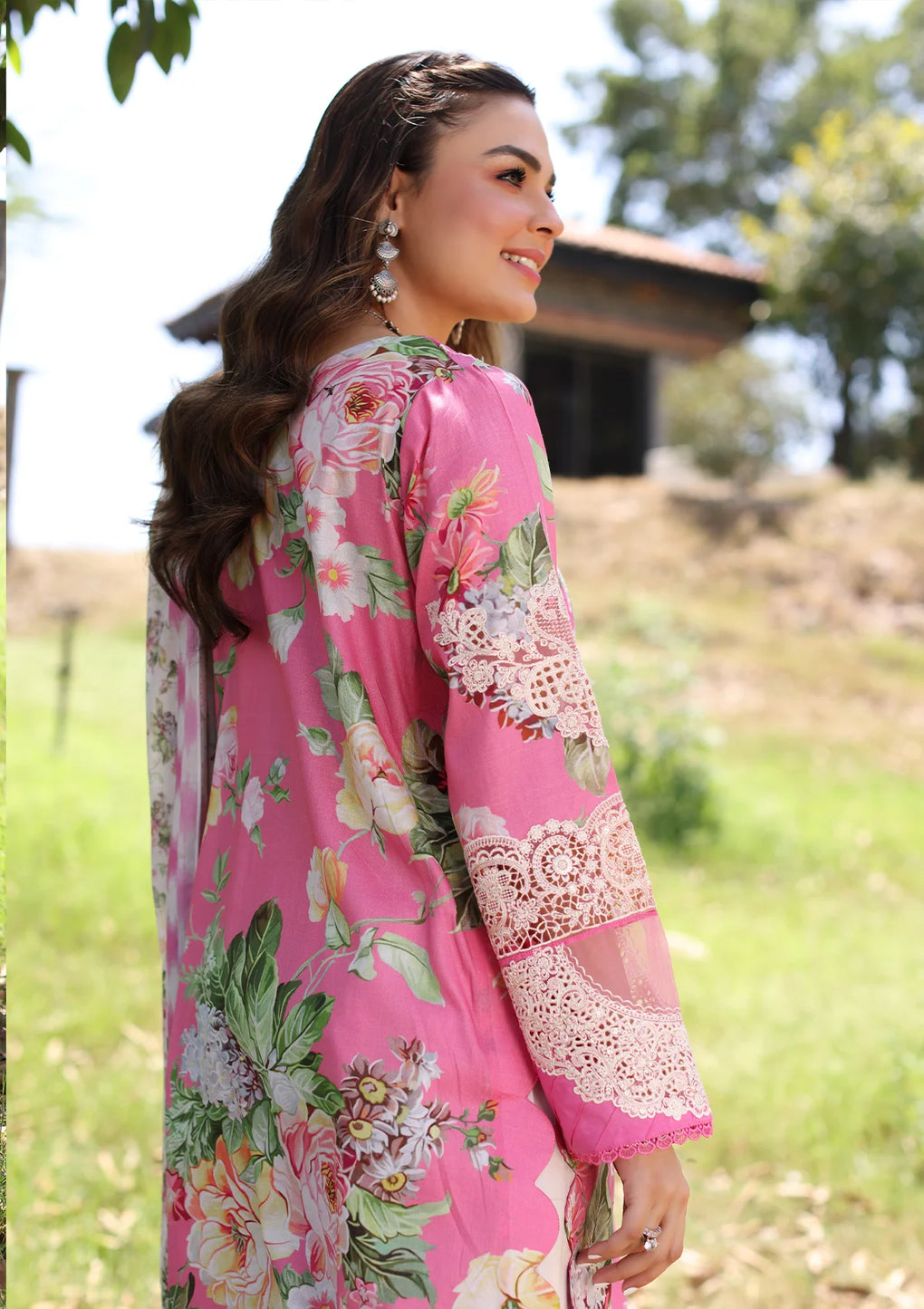 Elaf Premium | Prints Chikankari 24 | 03B PINK MUSE - House Of Anaya
