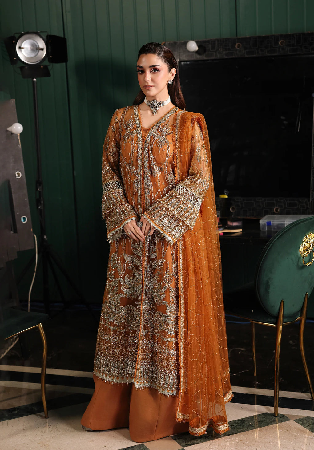 Elaf Premium | Stardom Formal Handwork 25 | ESH-09 SAFFRON