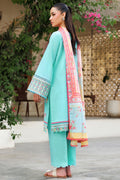 Farasha | Summer Weaves Embroidered Lawn | Ocean Veil