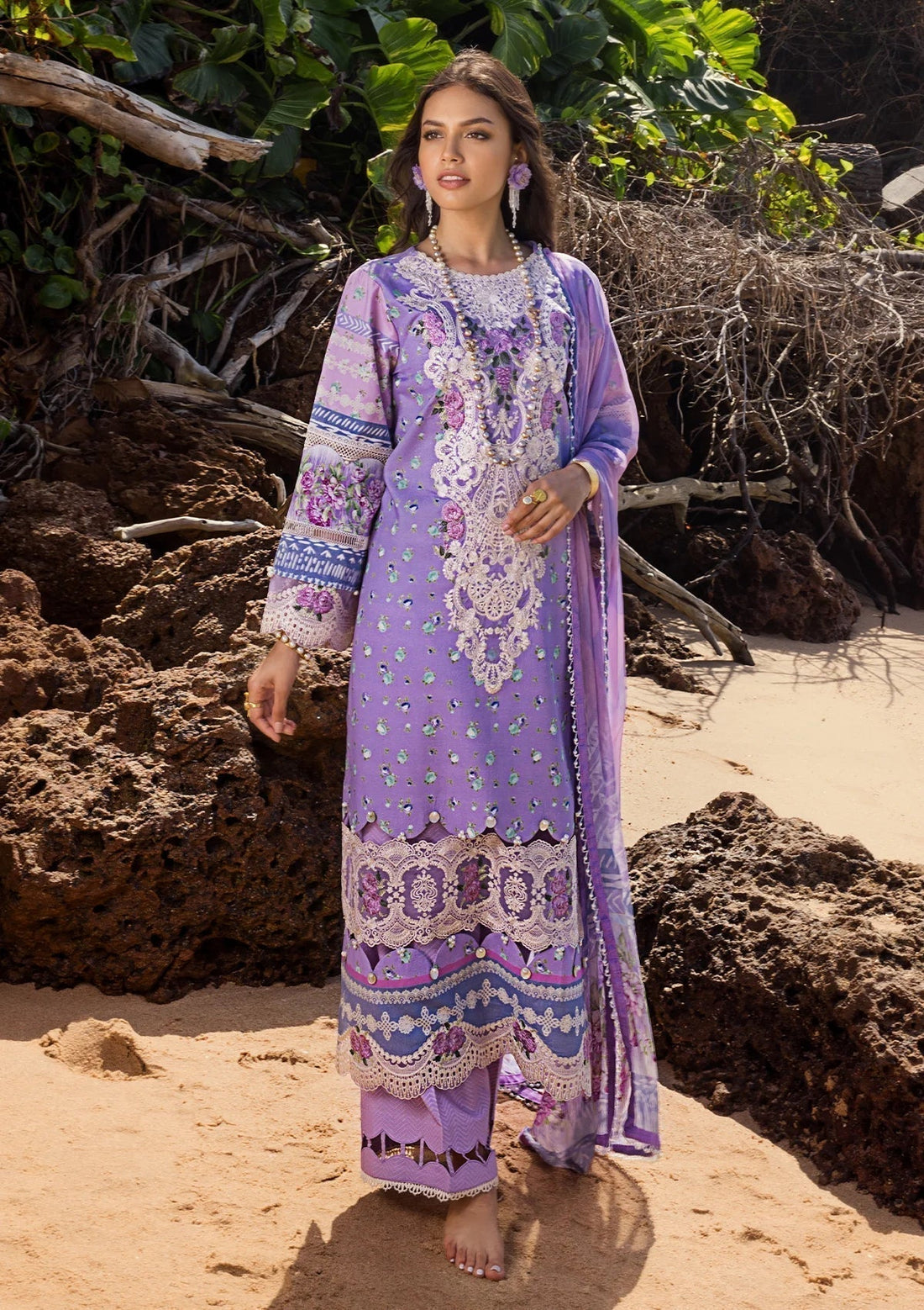 ELAF Signature Embroidered Lawn  3Pc Suit ESL-04A MADEMOISELLE