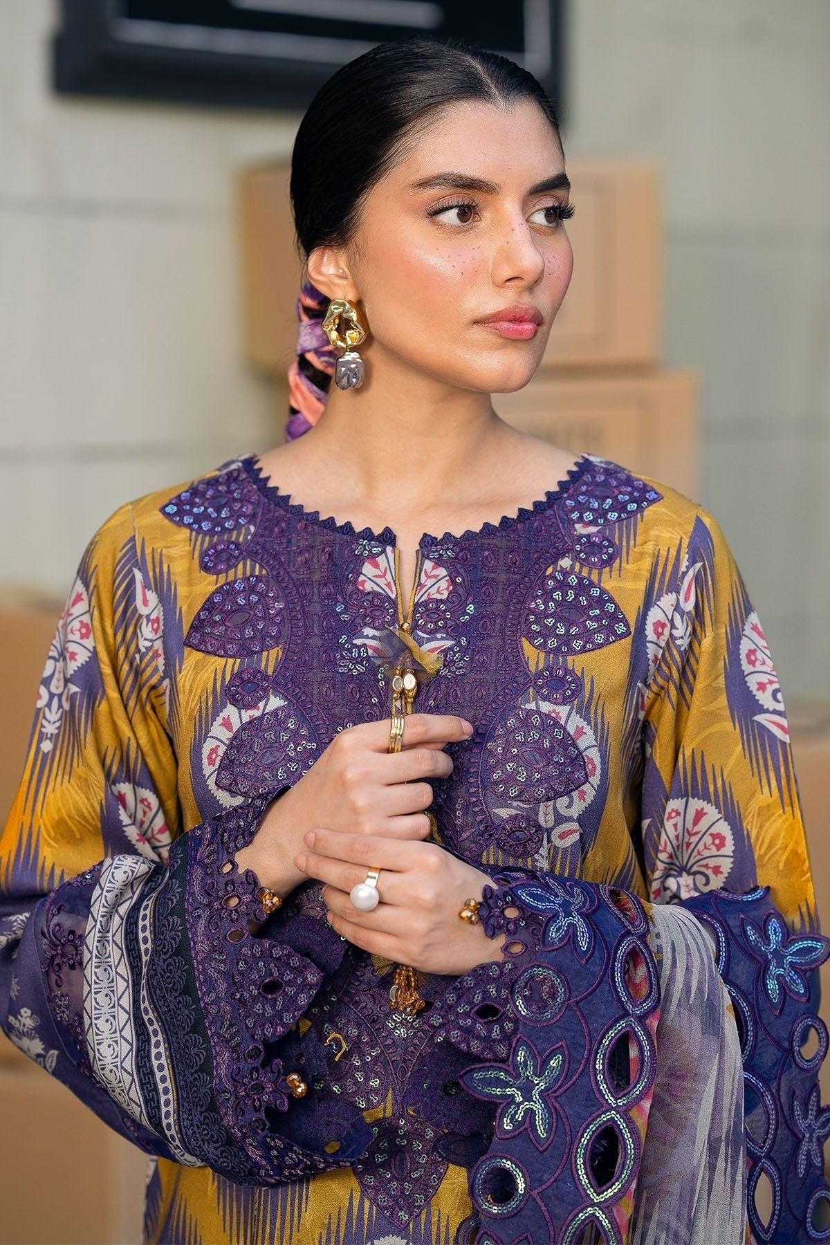 Nureh | Glam Girl Lawn | GL-22 - House Of Anaya
