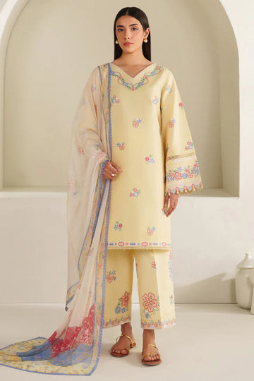 Farasha | Summer Weaves Embroidered lawn'26 | Mellow Canvas