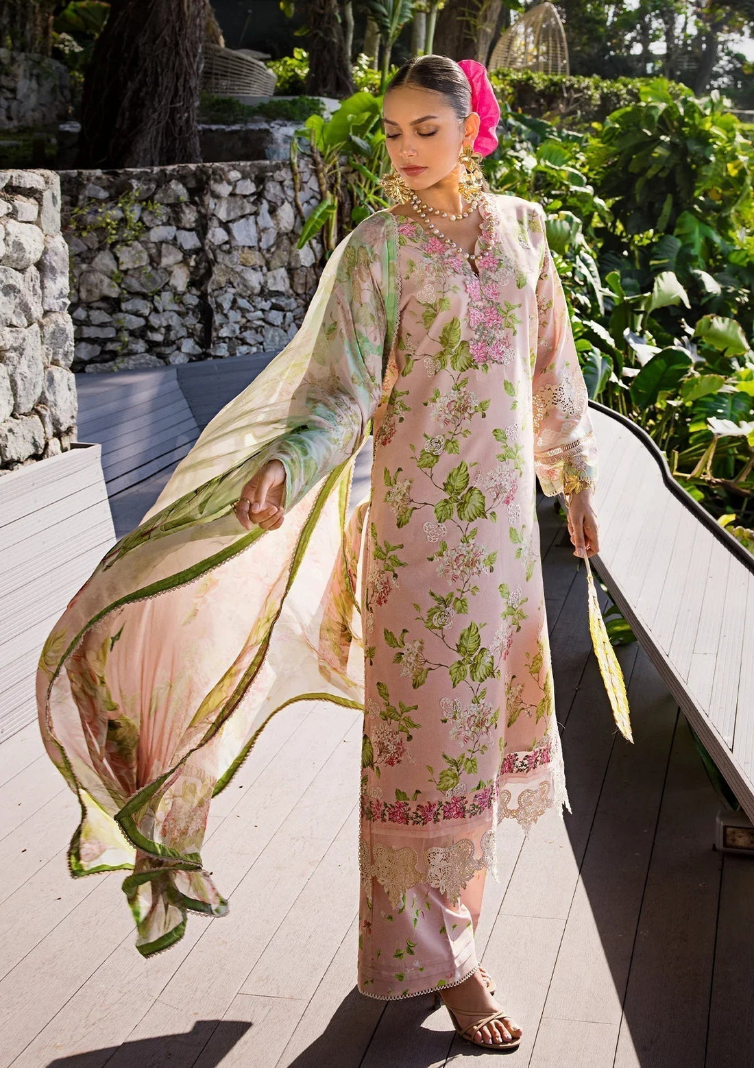 ELAF Signature Embroidered Lawn 3Pc Suit ESL-05B DELIGHT DRAPE