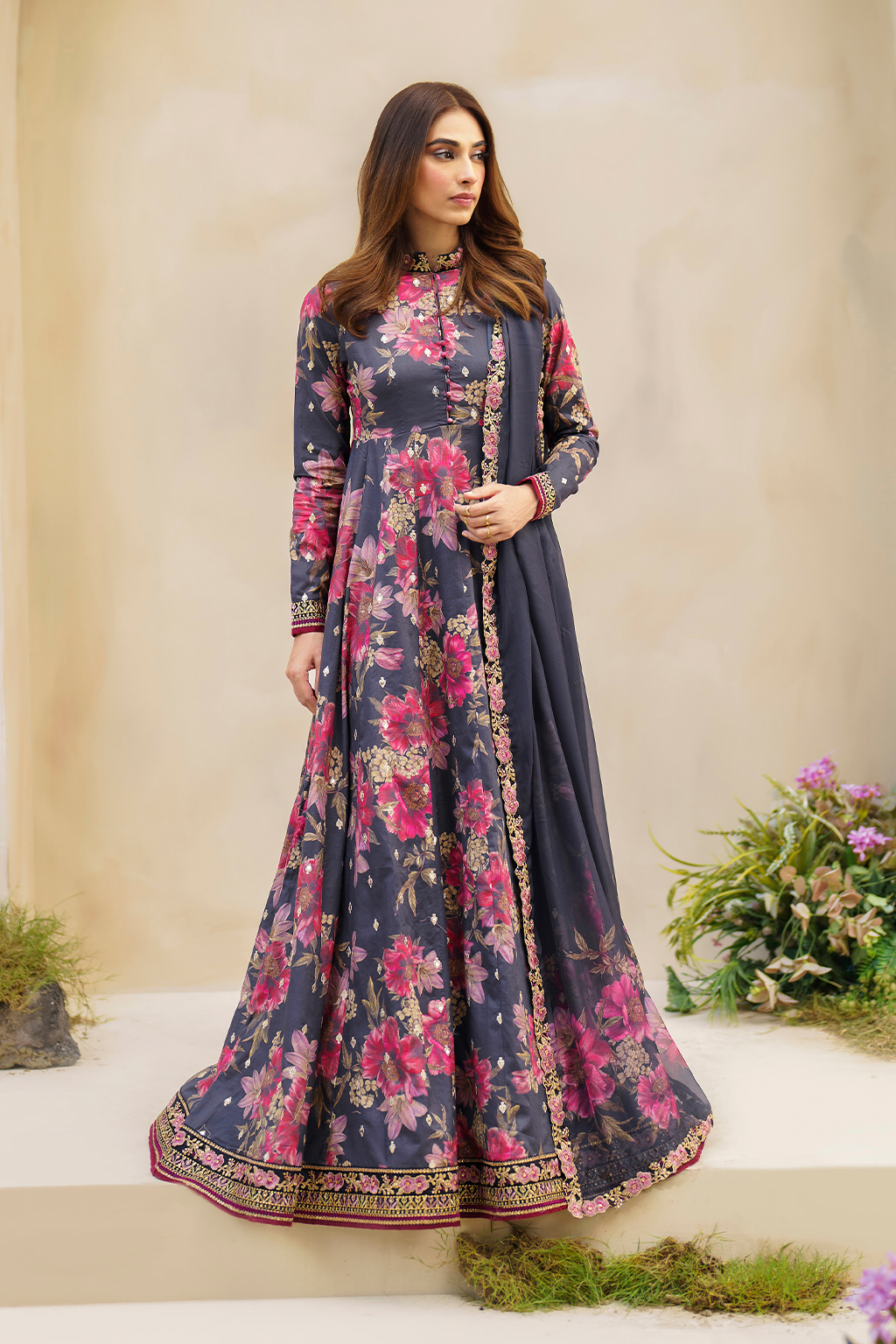 Iznik | Festive lawn 24 | SFL-12 - House Of Anaya