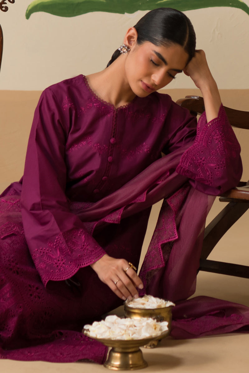 Cross Stitch | Chikankari Lawn Collection | P-07 - House Of Anaya
