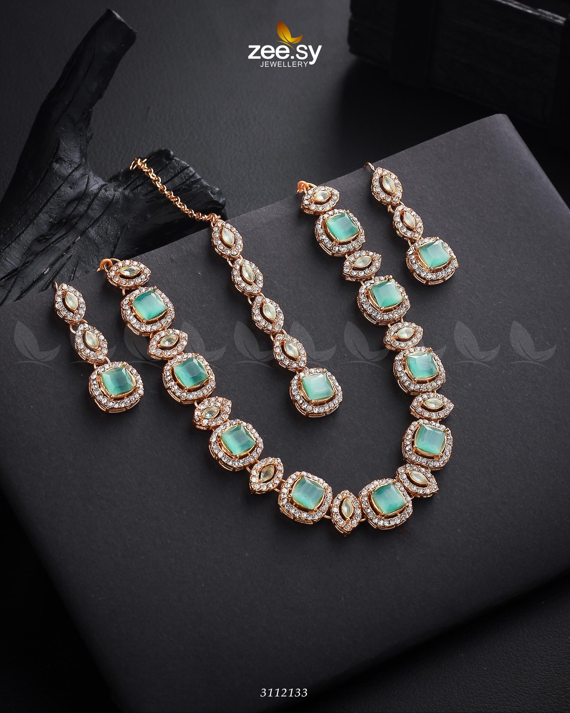 Scabiosa Necklace Set - House Of Zarish