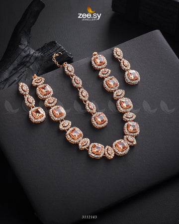 Scabiosa Necklace Set - House Of Zarish