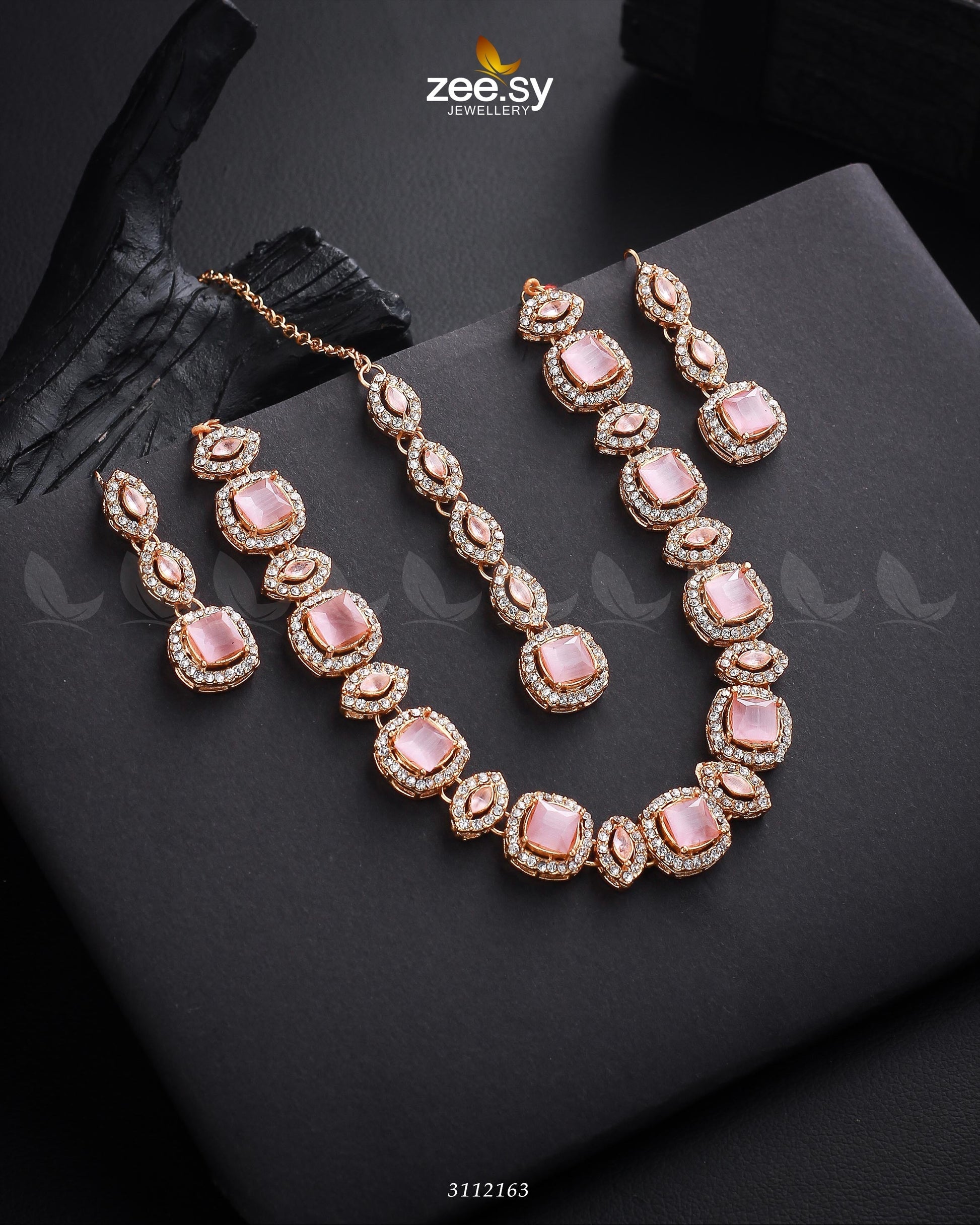 Scabiosa Necklace Set - House Of Zarish