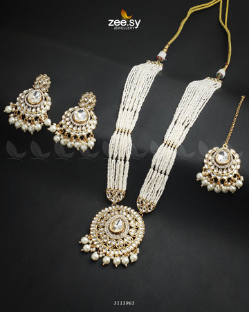 Maranta Malla Necklace Set - House Of Zarish