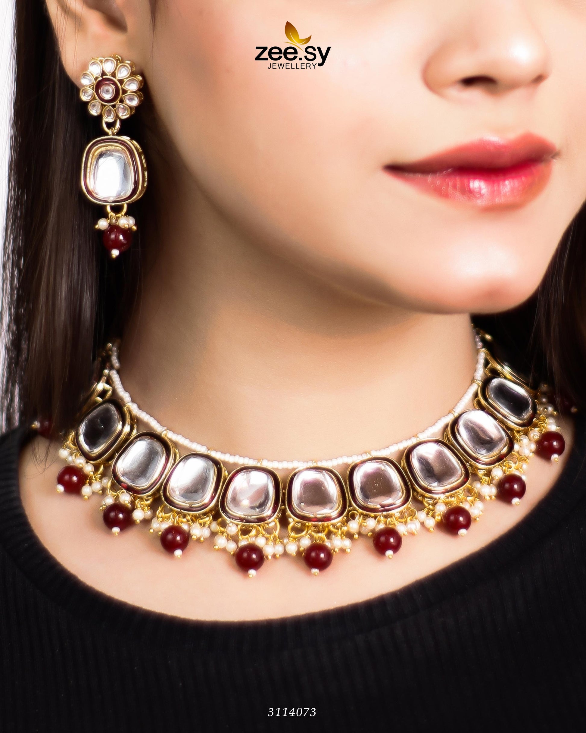 Aqsa Necklace Set - House Of Zarish