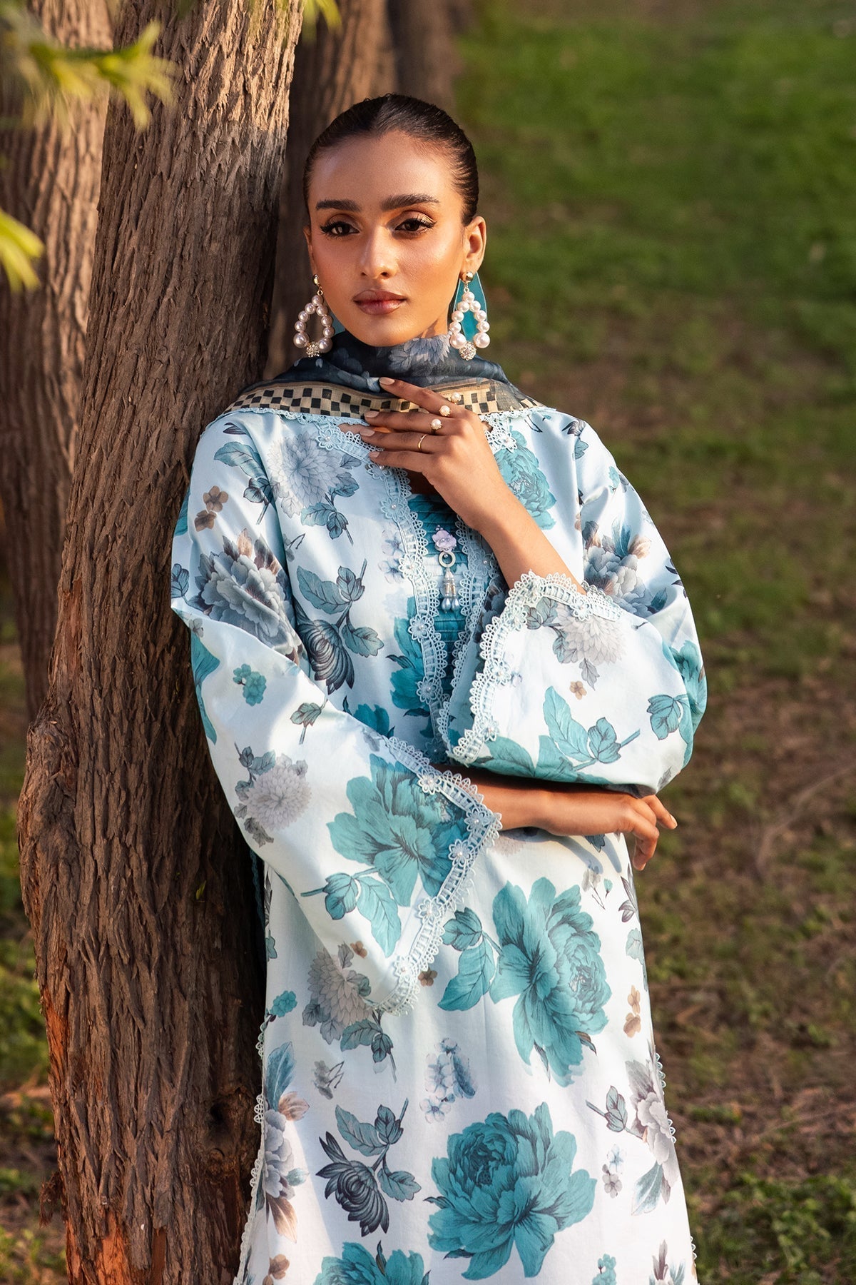 Alizeh | Sheen Lawn Prints 24 | BLUET - House Of Anaya