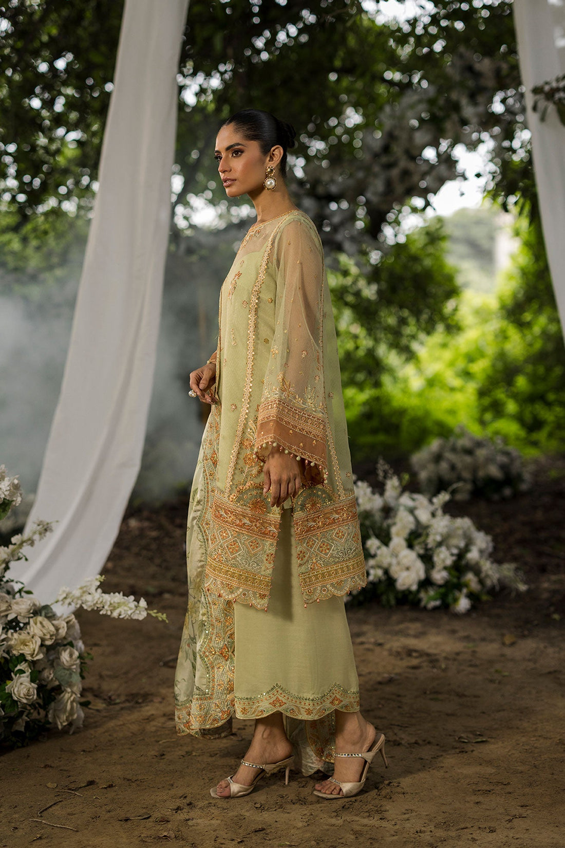 Dhanak | Jardin- Festive Stitched | SS25DU-3212 GREEN 3Pcs