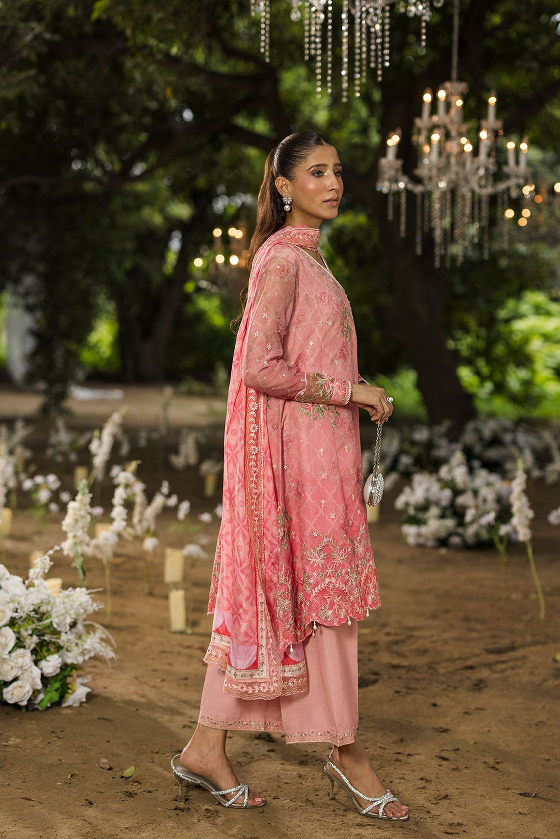 Dhanak | Jardin- Festive Stitched | SS25DU-3214 PINK 3Pcs