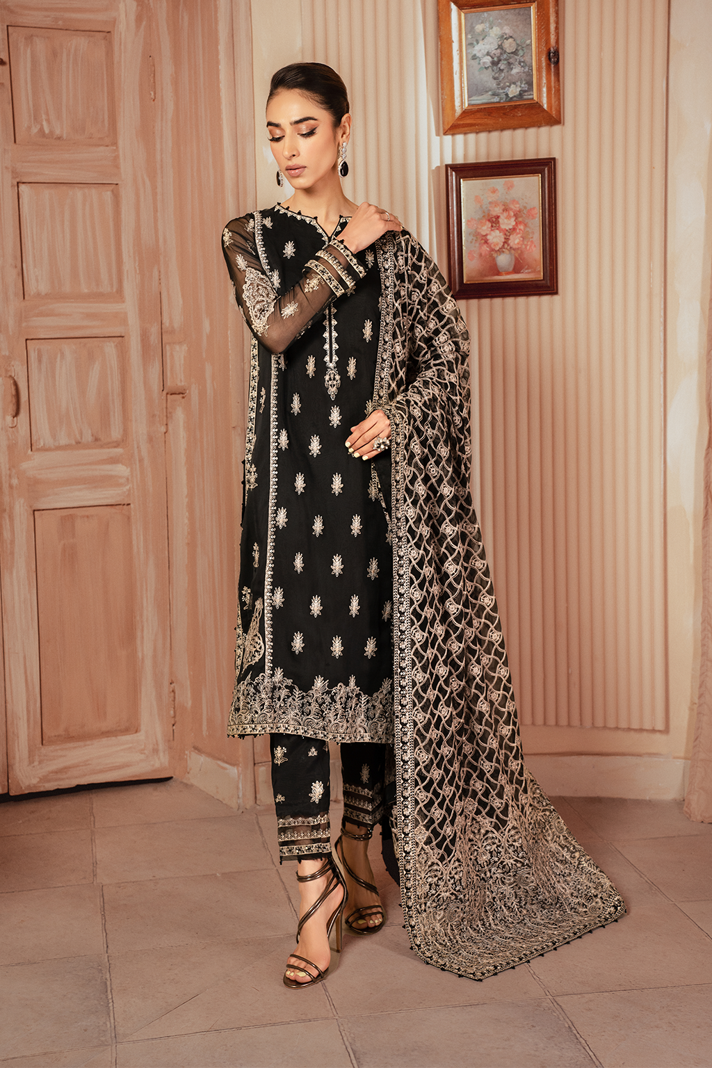 Iznik | Chiffonkari Formals | ICK-03 Embroidered Chiffon