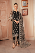 Iznik | Chiffon Kari | ICK-03 Embroidered Chiffon - House Of Anaya