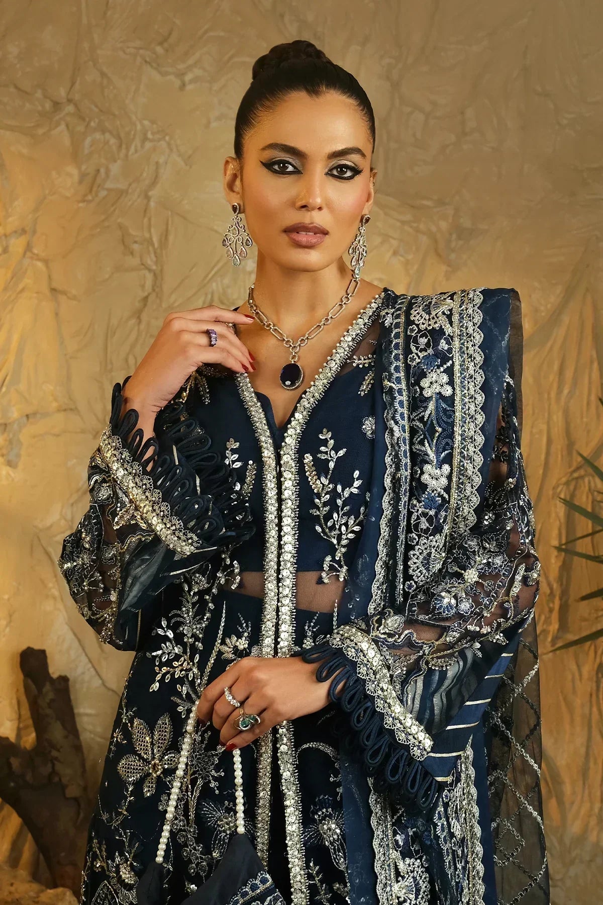 Mina Kashif | Kahani Luxury Formals 23 | Emerald - House Of Anaya