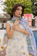 Saad Shaikh | Lawn 25 | Offwhite - Tropelle