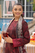 Saad Shaikh | Lawn 25 | Mehroon - Twilight Flora