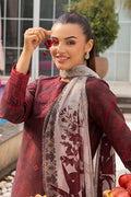 Saad Shaikh | Lawn 25 | Mehroon - Twilight Flora