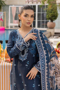 Saad Shaikh | Lawn 25 | Navy Blue - Blue Mirage
