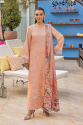 Saad Shaikh | Lawn 25 | Peach - Flayme