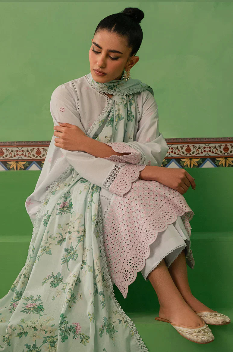 Cross Stitch | Mahiri Embroidered Collection | AQUA PEARL - House Of Anaya