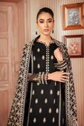 Iznik | Chiffon Kari | ICK-03 Embroidered Chiffon - House Of Anaya