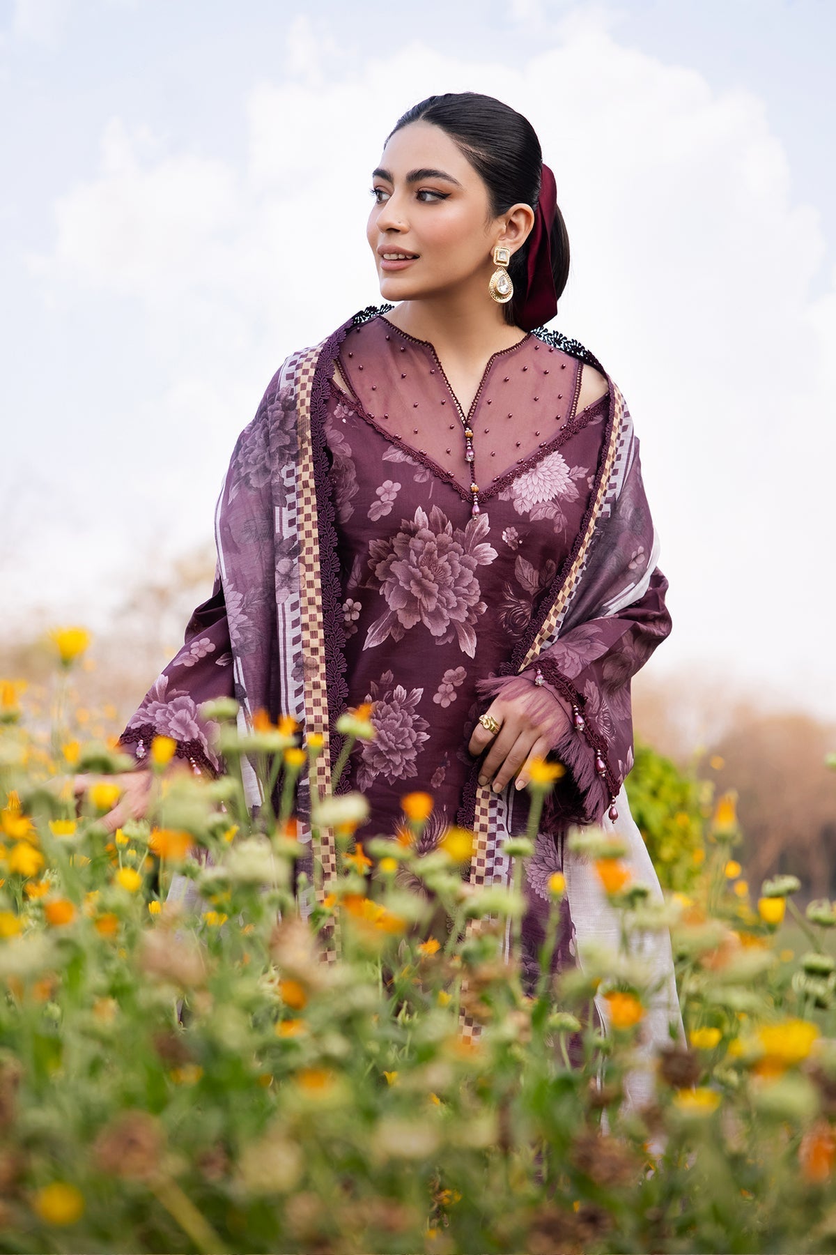Alizeh | Sheen Lawn Prints 24 | ASTER - House Of Anaya