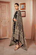 Iznik | Chiffon Kari | ICK-03 Embroidered Chiffon - House Of Anaya