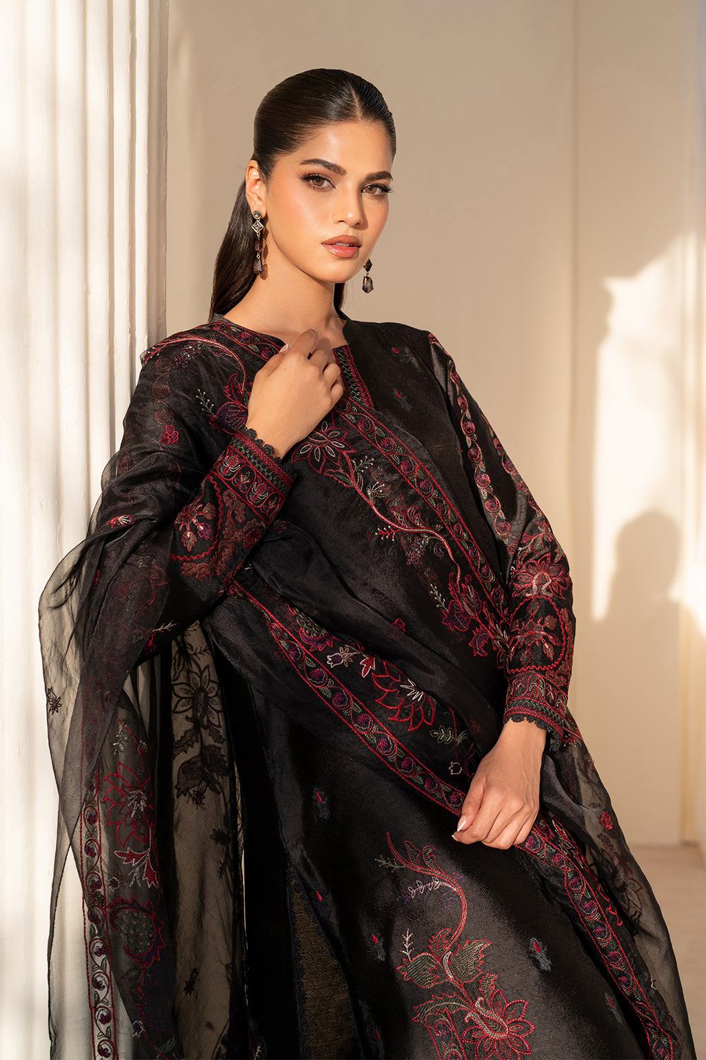 Iznik | Festive Formal | UE-434 Embroidered Pure silk