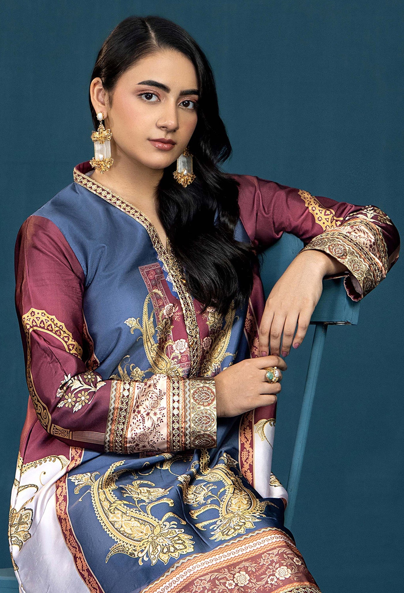 Adans Libas | Silk Shirt | SILK SHIRT-1PC  7624 - 2