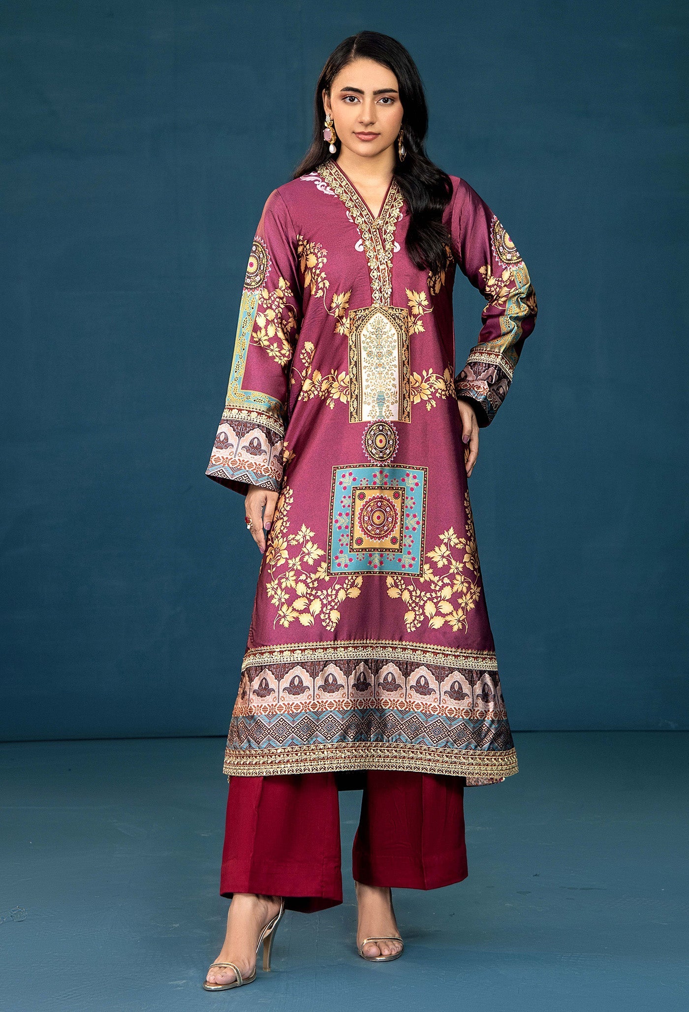 Adans Libas | Silk Shirt | SILK SHIRT-1PC  7629 - 2