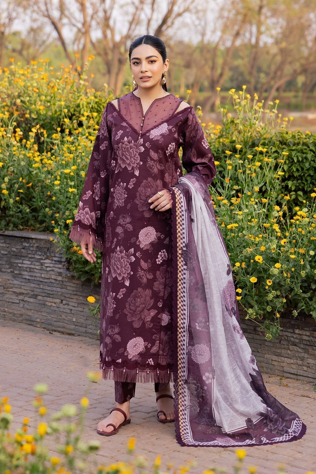 Alizeh | Sheen Lawn Prints 24 | ASTER - House Of Anaya