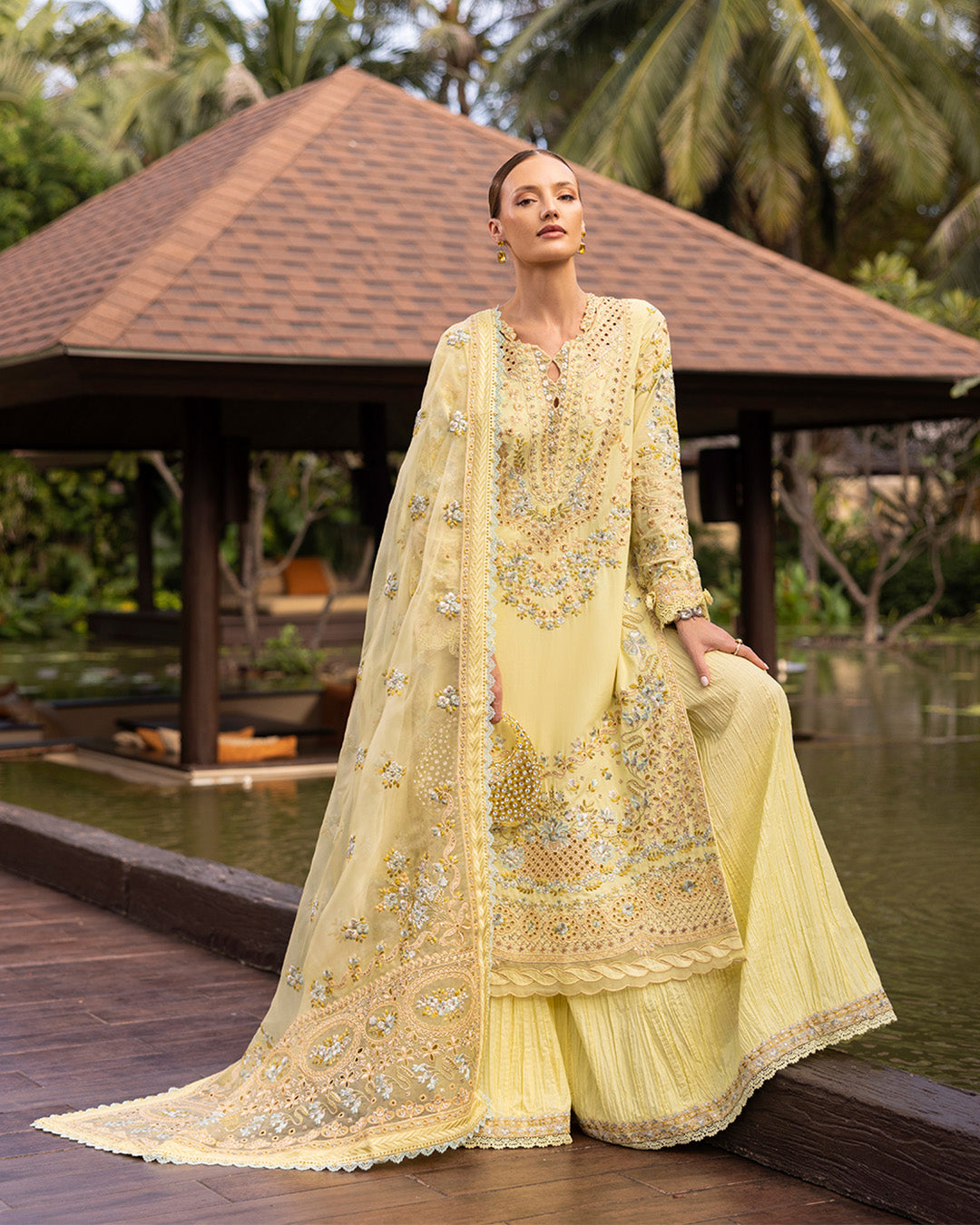 Faiza Saqlain | Zinnia Lawn 25 | Azalea - House Of Anaya