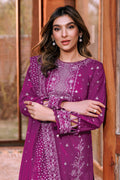 Farasha | Dastoor Embroidered Lawn SS24 | TEMPTING BERY - House Of Anaya