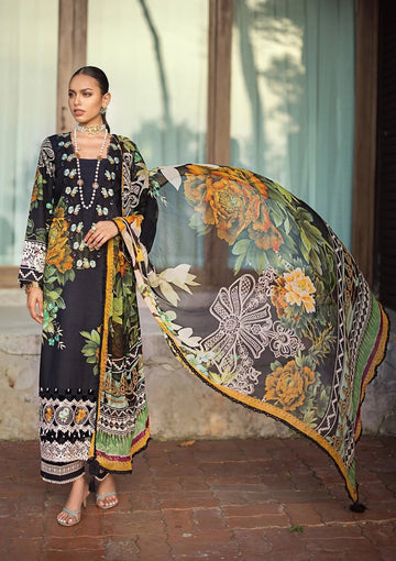 ELAF Signature Embroidered Lawn 3Pc Suit ESL-08B NIGHTFALL