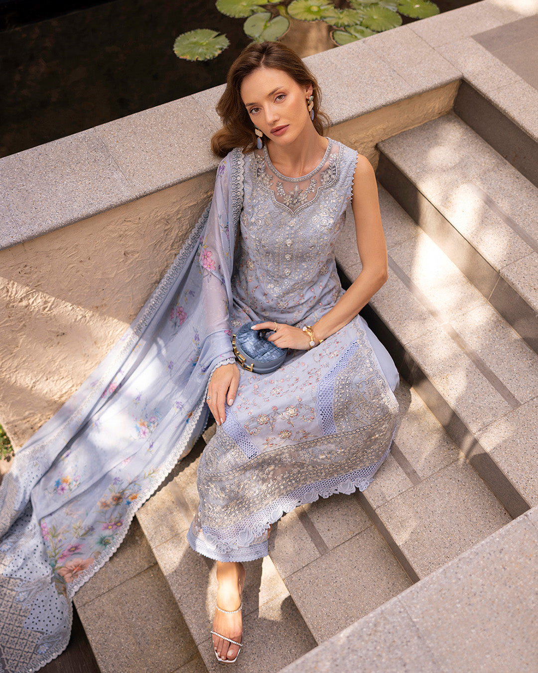 Faiza Saqlain | Zinnia Lawn 25 | Liana - House Of Anaya