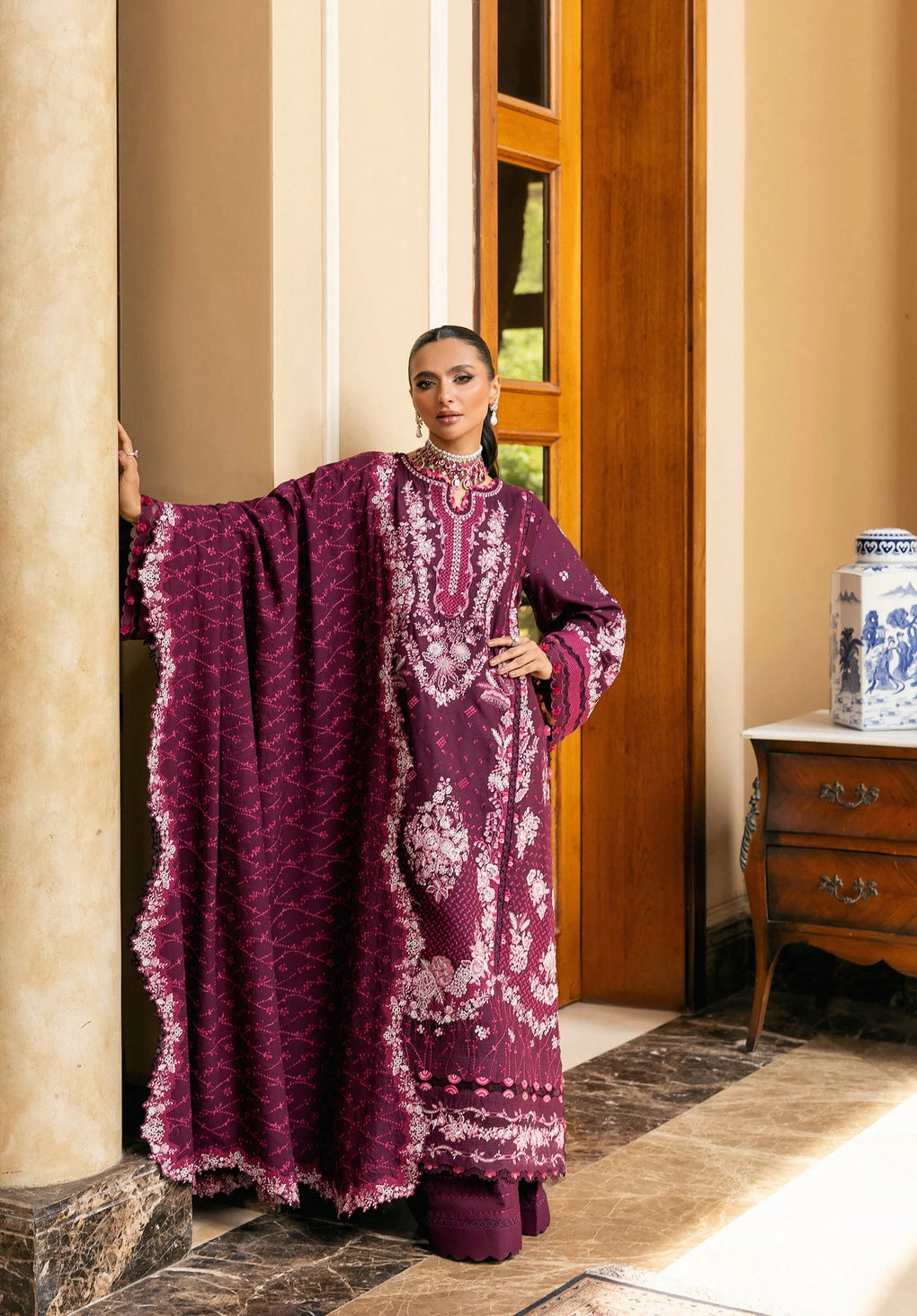Elaf Premium | Luxury Winter 25 | EWK-2B BERRYBLUSH