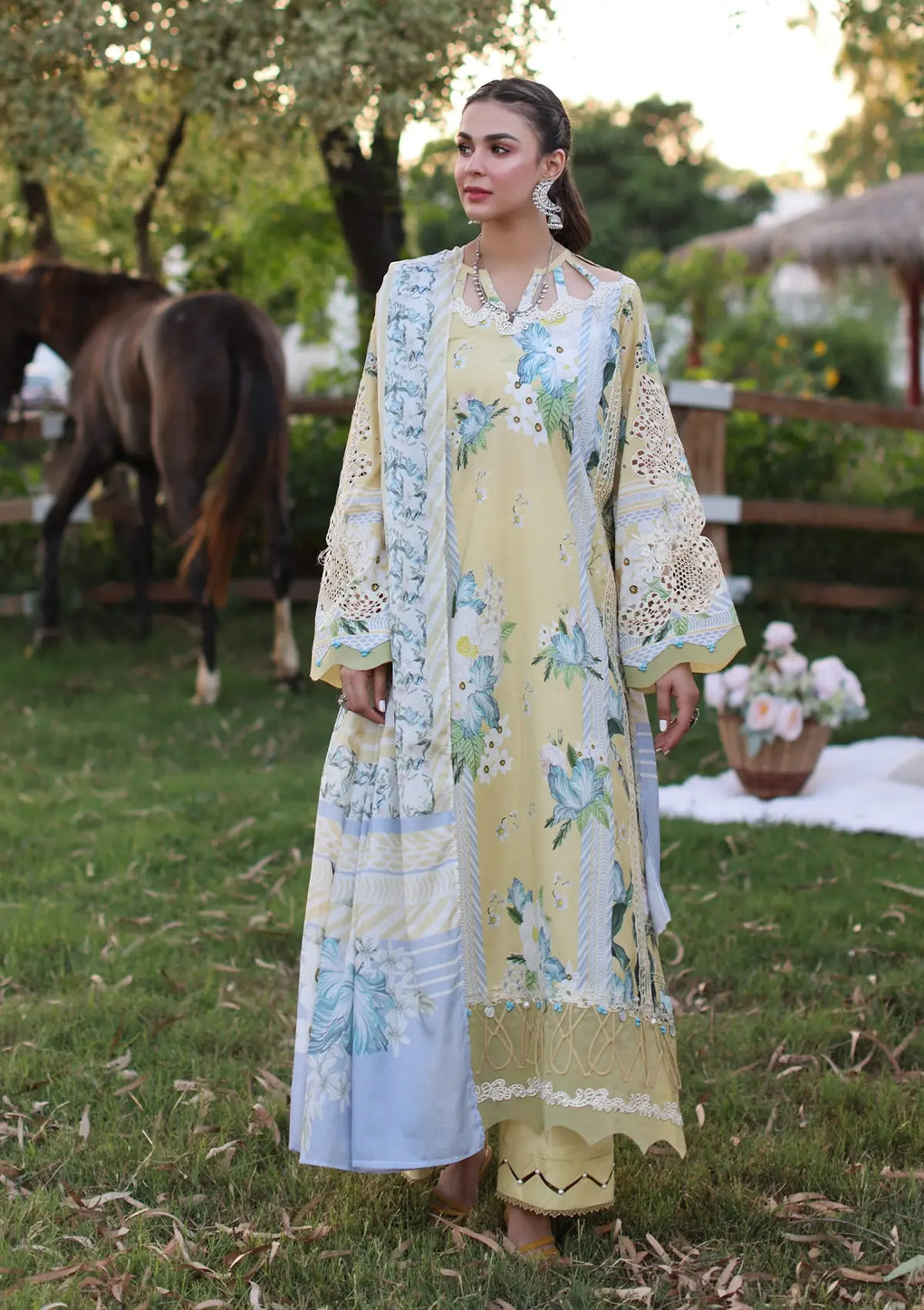 Elaf Premium | Prints Chikankari 24 | 05A CITRUS CRUSH - House Of Anaya