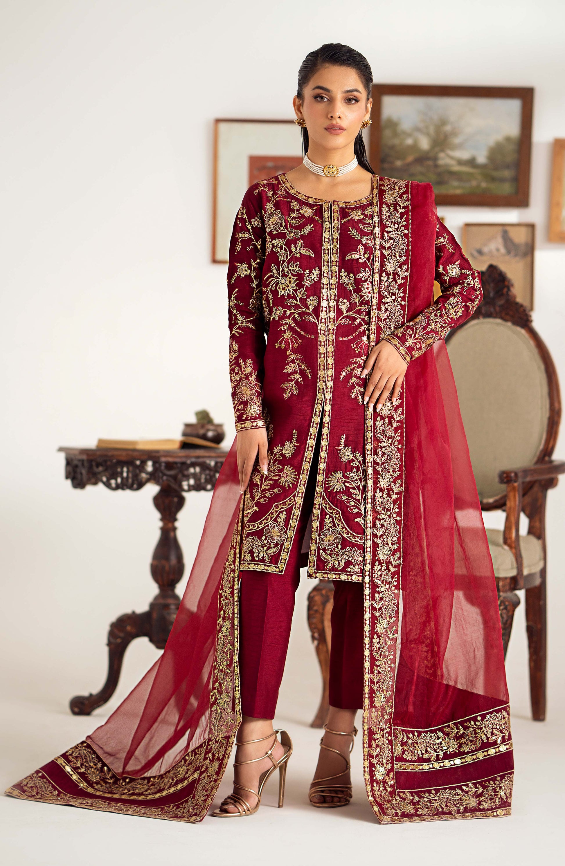 Maryum N Maria | Dastan Formals | ROSELA - MS40023 - House Of Anaya