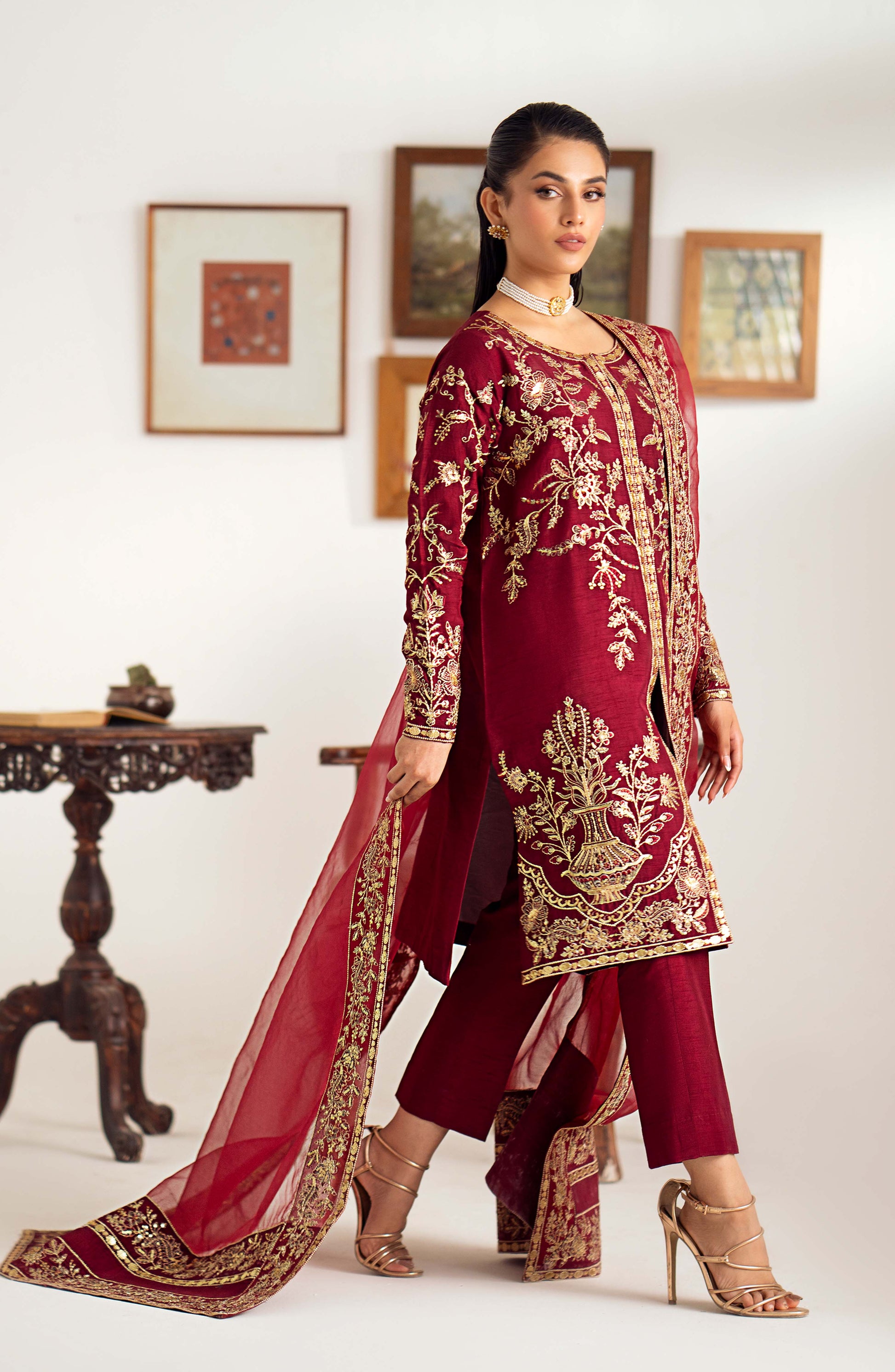 Maryum N Maria | Dastan Formals | ROSELA - MS40023 - House Of Anaya