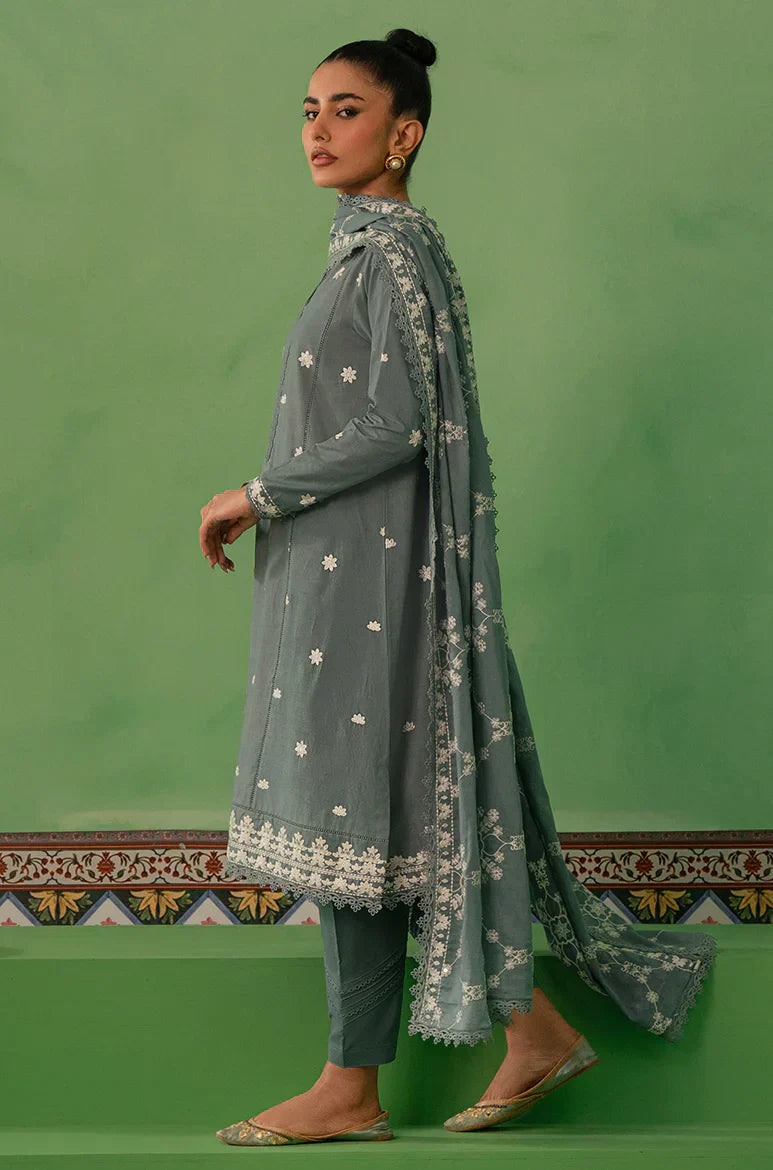 Cross Stitch | Mahiri Embroidered Collection | DUSTY GRANITE - House Of Anaya