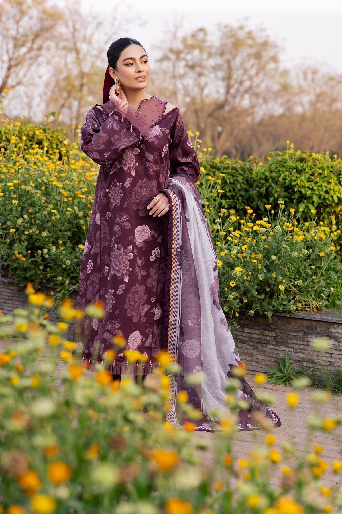 Alizeh | Sheen Lawn Prints 24 | ASTER - House Of Anaya