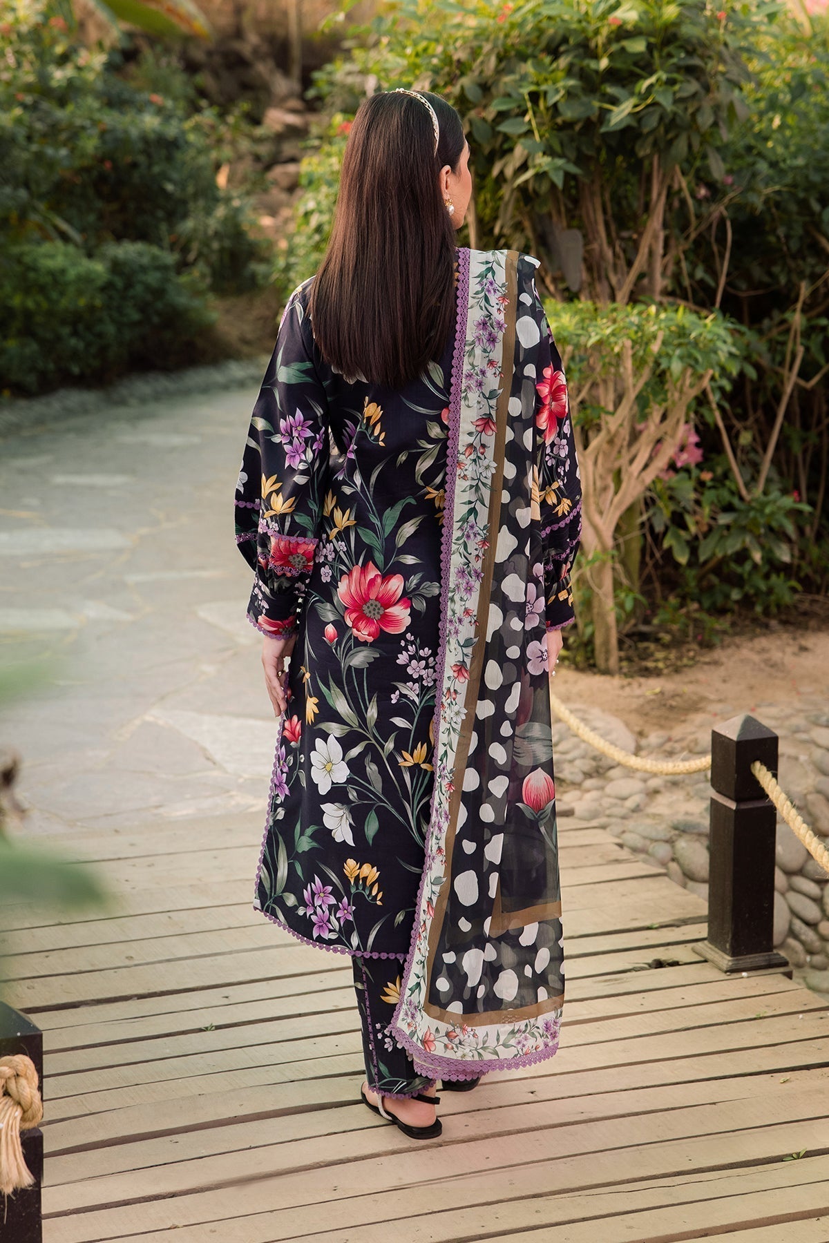 Alizeh | Sheen Lawn Prints 24 | VIOLA - House Of Anaya