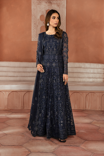 Iznik | Chiffon Kari | ICK-07 Embroidered Chiffon - House Of Anaya