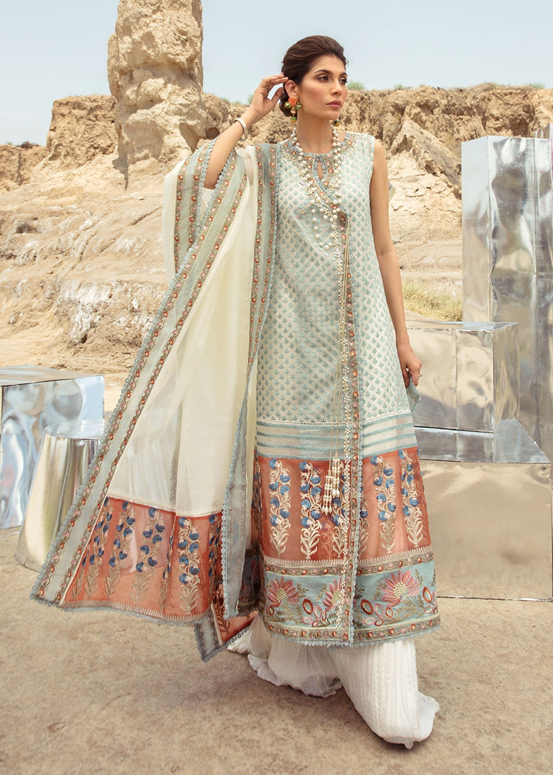 Saira Shakira | Luxury Pret | Rust Angrakha