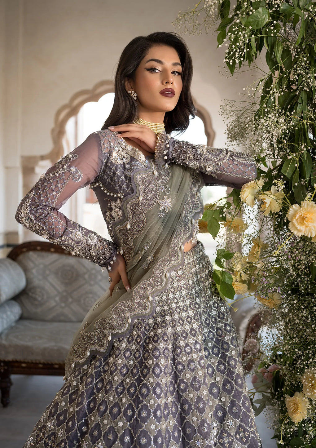 Elaf Premium | Formal Handwork Collection | EFH-02 NAZNEEN - House Of Anaya