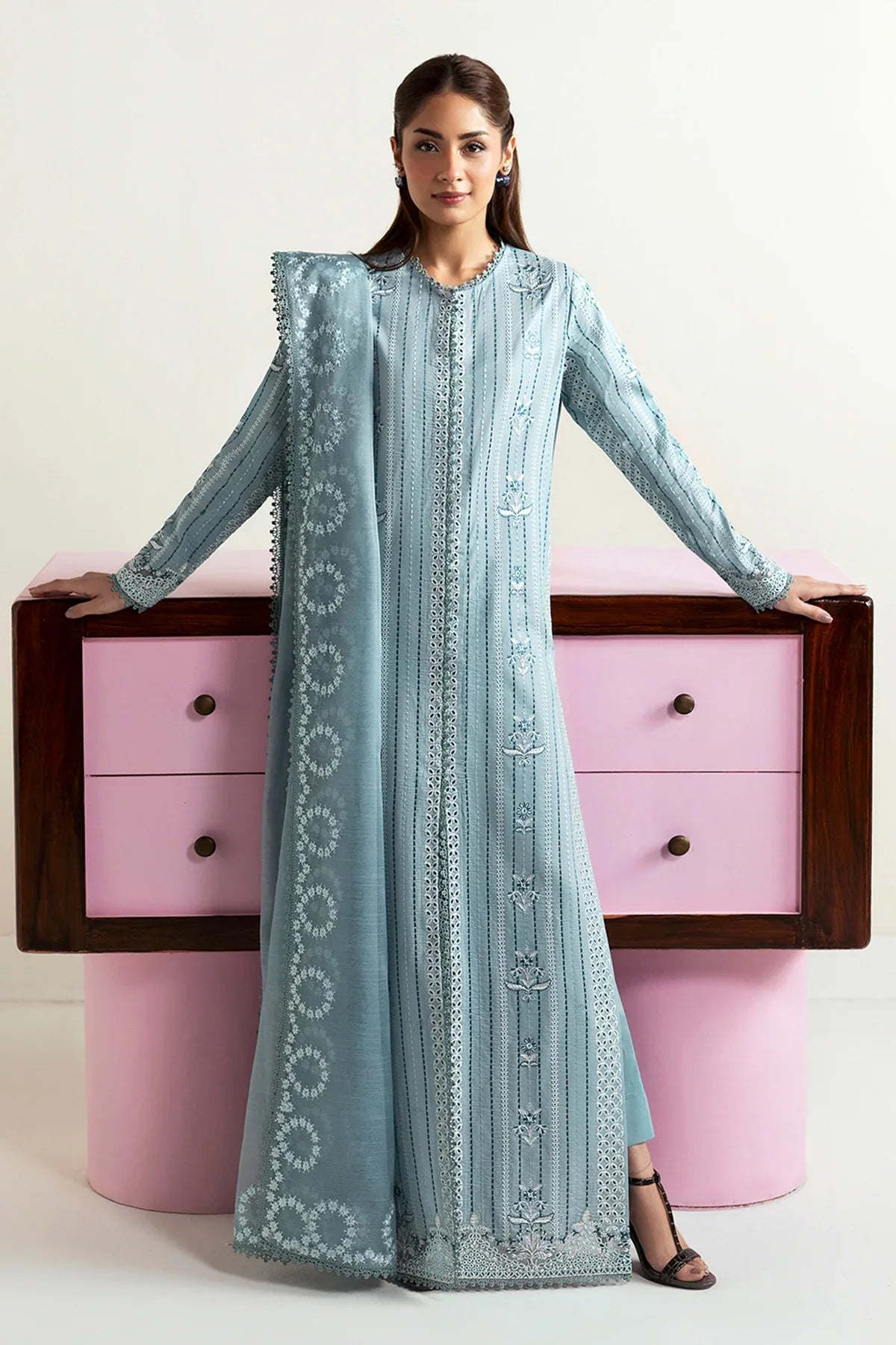 Afrozeh | Basic Pret 25 | Blue Melon