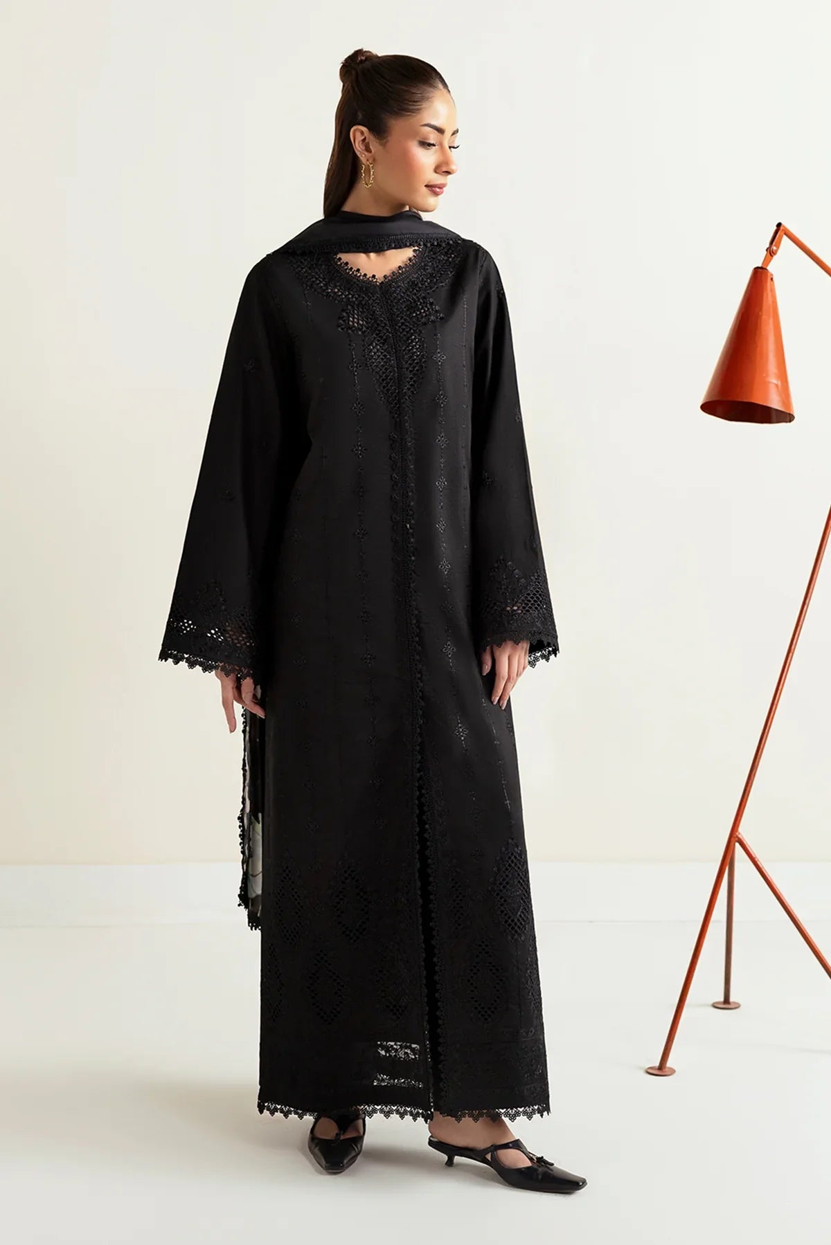 Afrozeh | Basic Pret 25 | Charcoal Nior